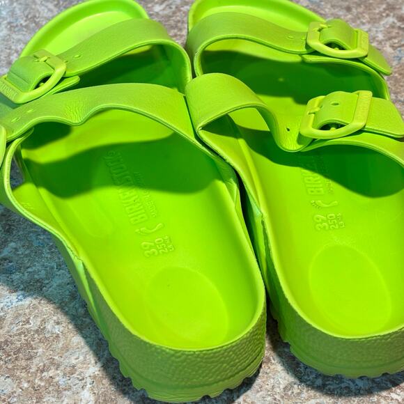 Birkenstock Arizona Essentials Green EVA Slip On Slide Sandals Size 39 - Picture 10 of 12